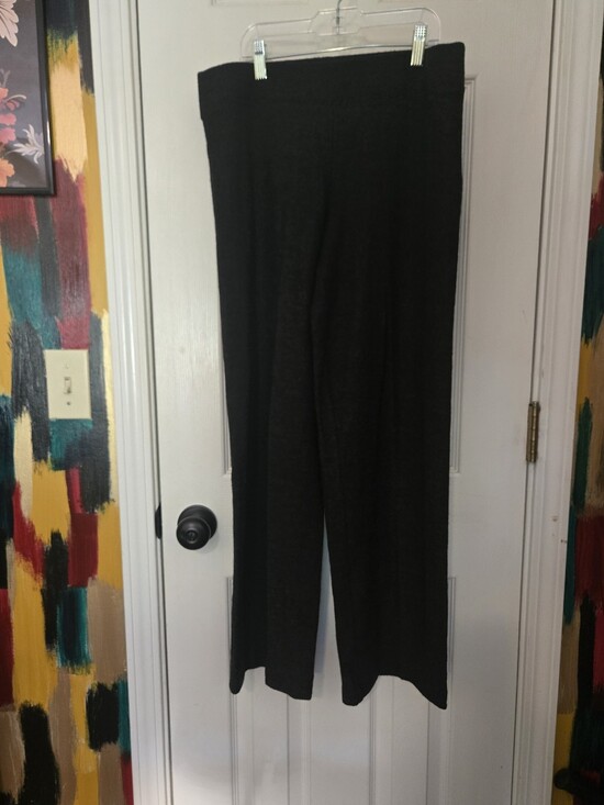 Eileen Fisher Pants - Eileen Fisher Black Wide Leg Pull On Pants Size Small Petite